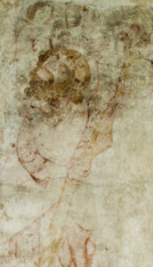 Wall painting of St Christopher